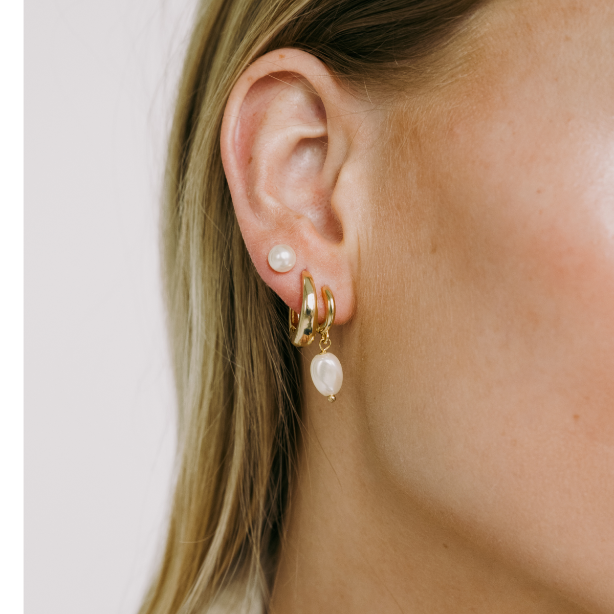 Classic Pearl Earring Stack