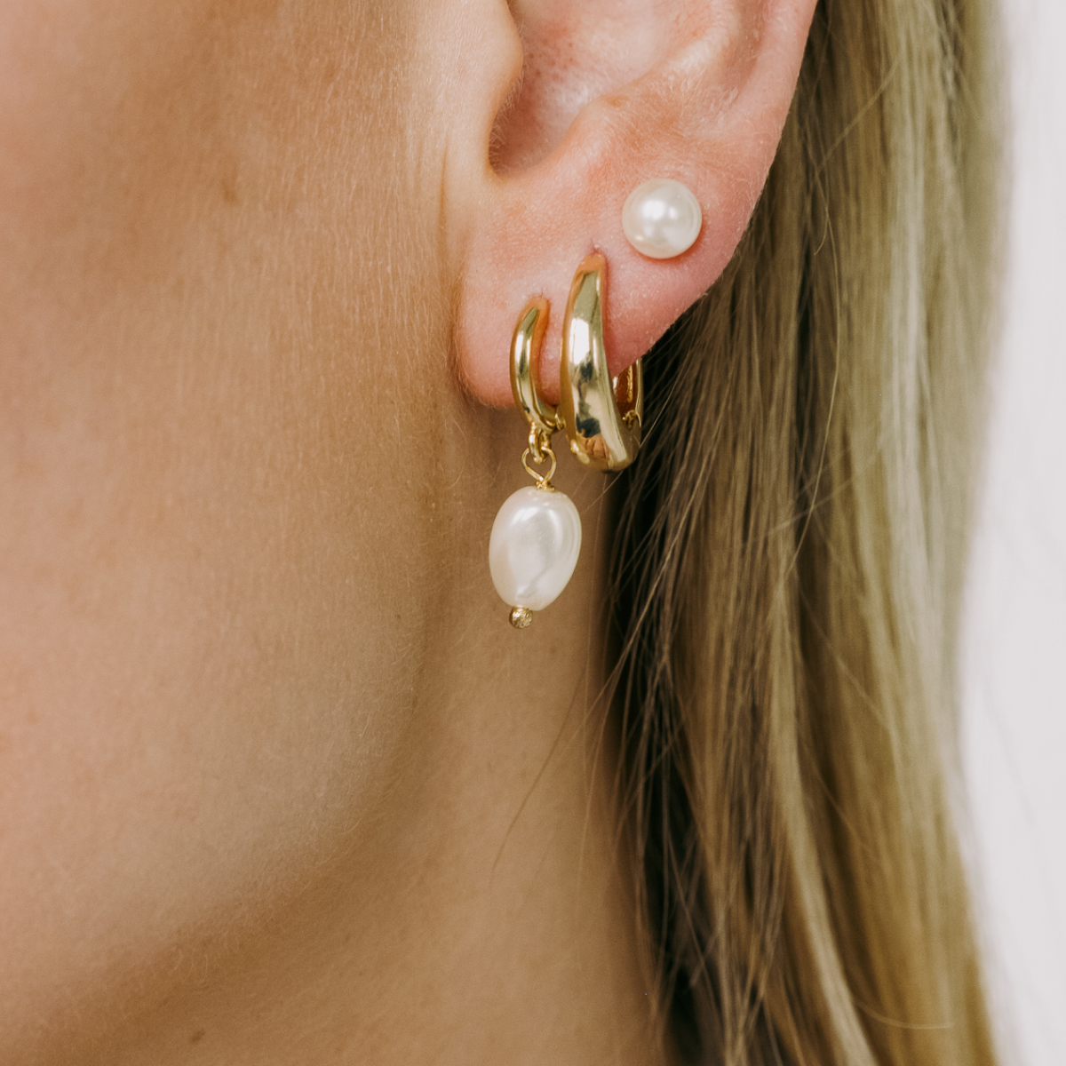 Classic Pearl Earring Stack